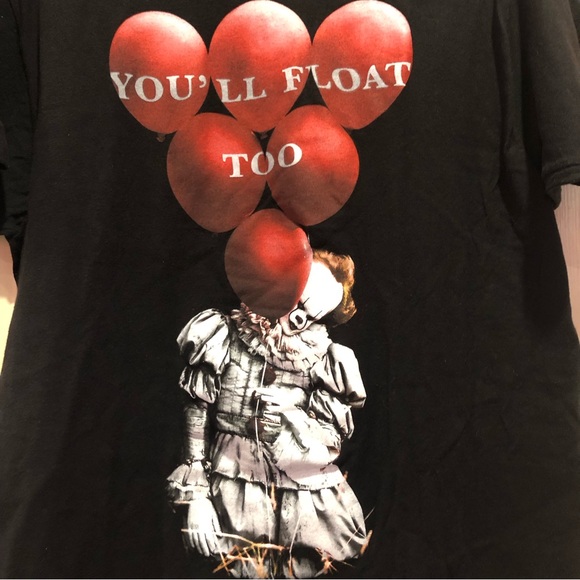Pennywise IT You’ll Float Too Clown T-Shirt Size L Halloween - Picture 2 of 4